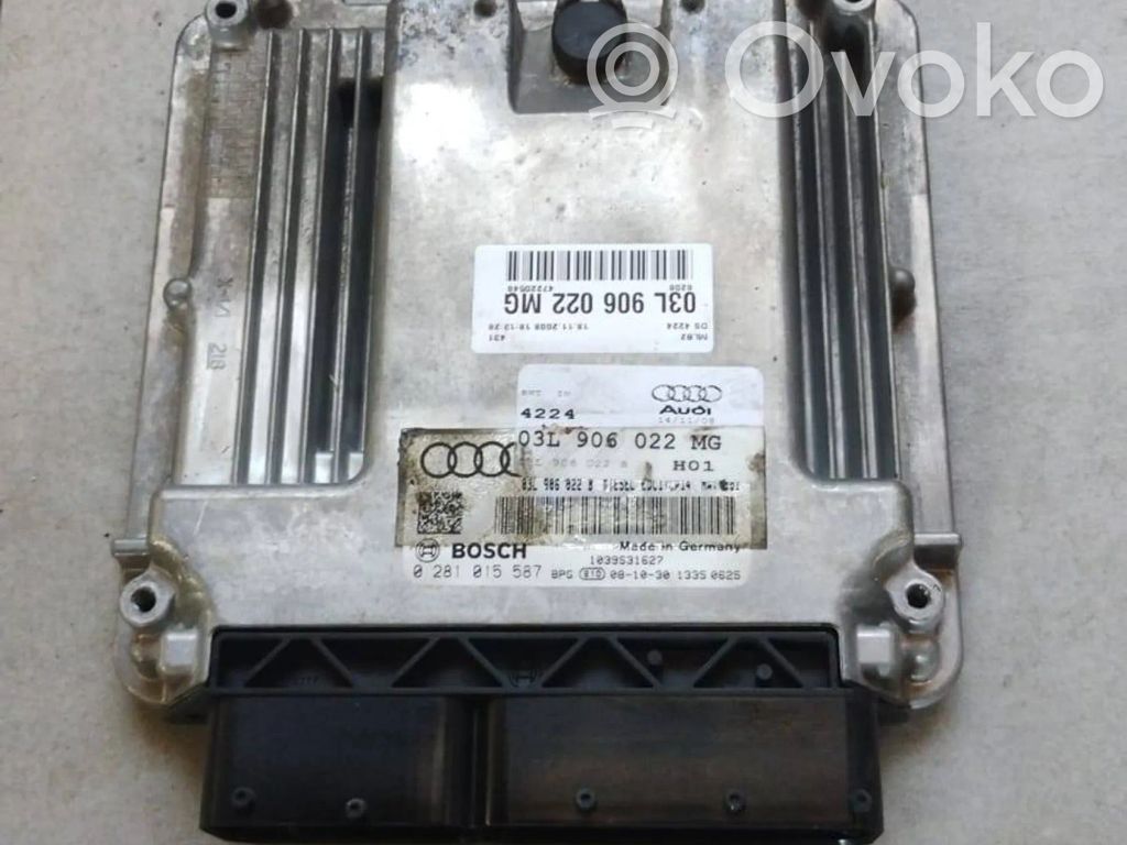 Engine control unit/module   03L906022MG,0281015587,2Z0906100