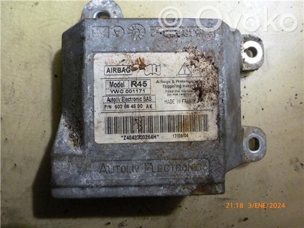 MG ZS Module de contrôle airbag 