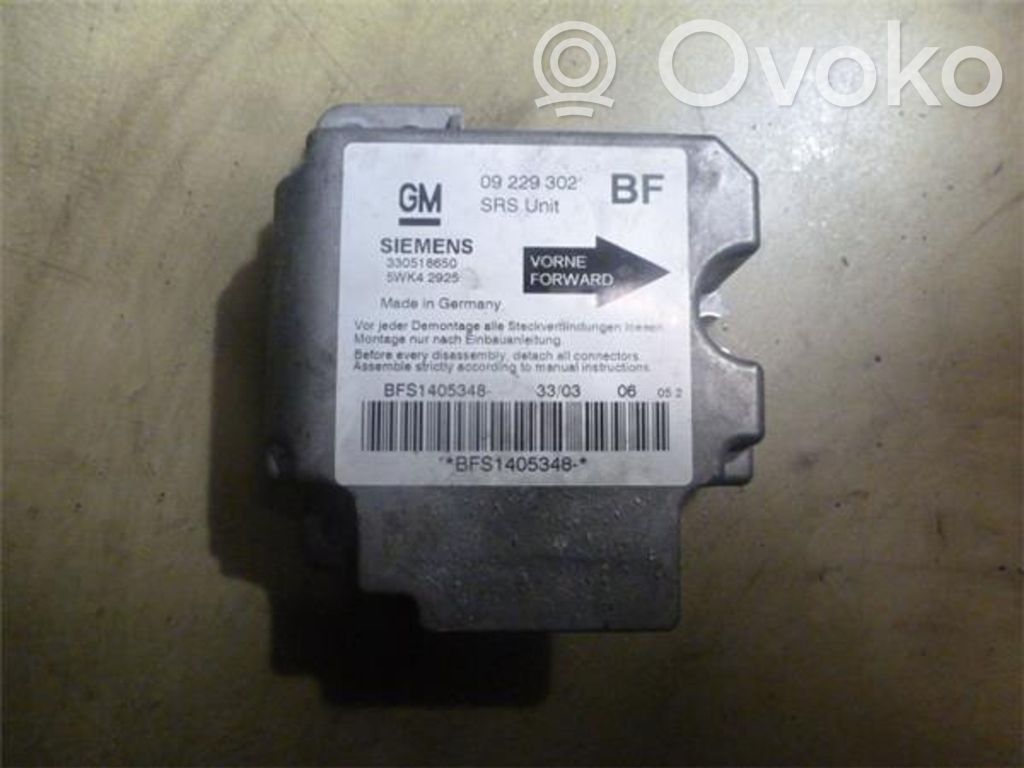 Opel Astra G Airbag control unit/module 