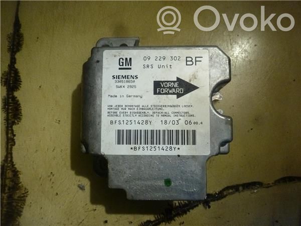 Opel Astra G Airbag control unit/module 
