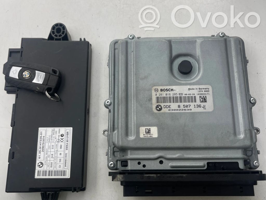 BMW 3 E90 E91 Kit centralina motore ECU e serratura 