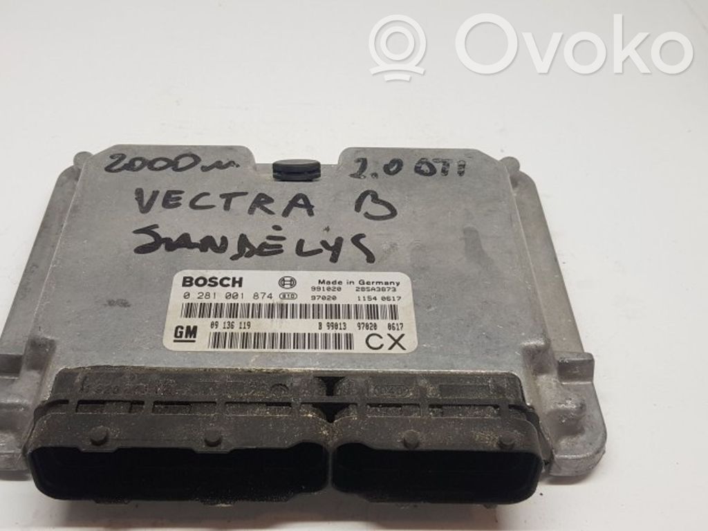Engine control unit/module   0281001874,09136119