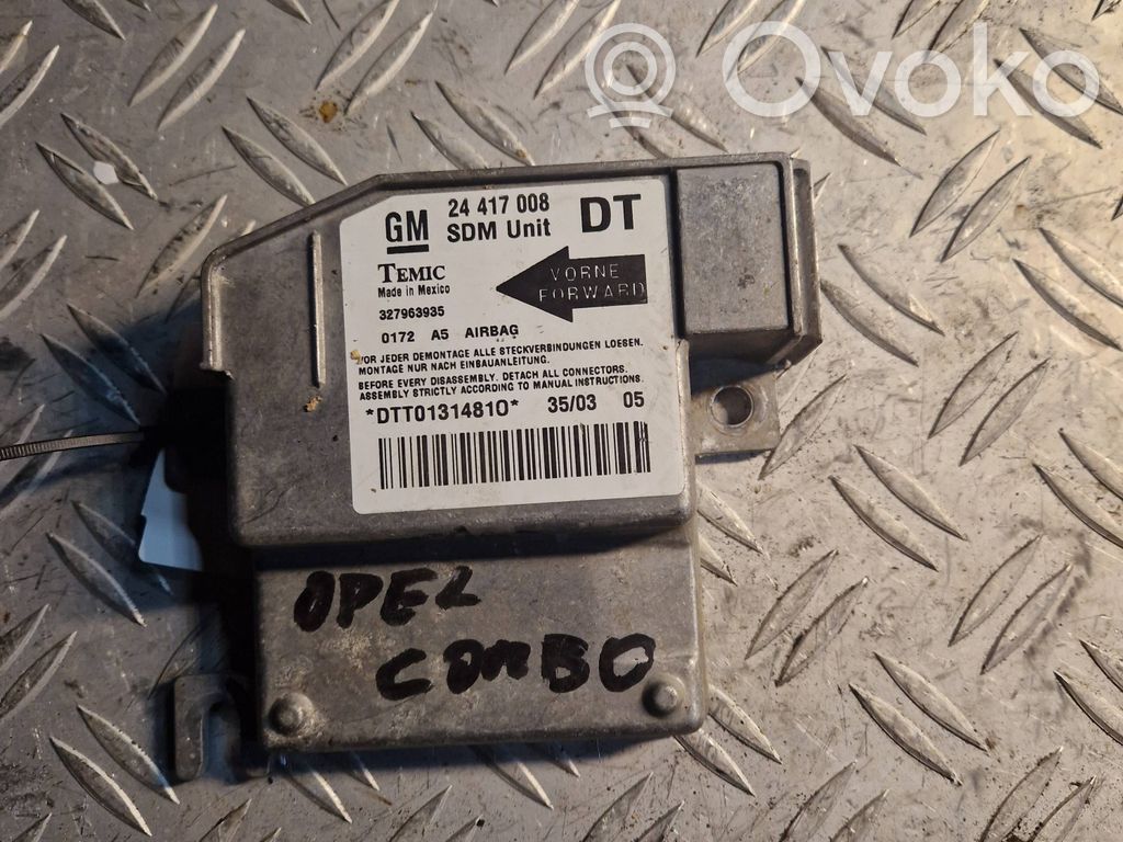 Opel Corsa C Airbag control unit/module 