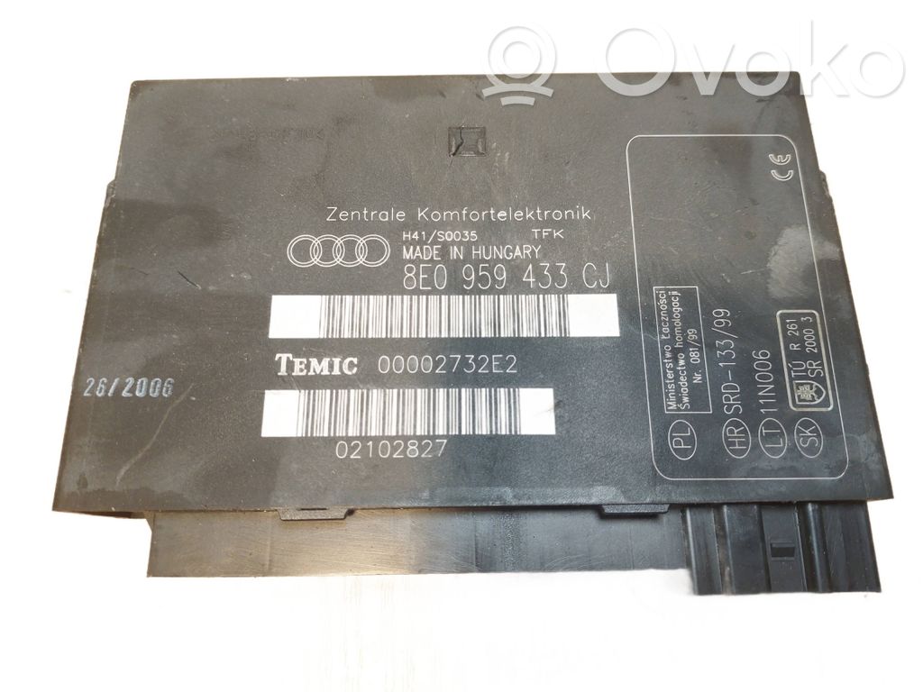 Audi A4 S4 B7 8E 8H Module de contrôle carrosserie centrale 