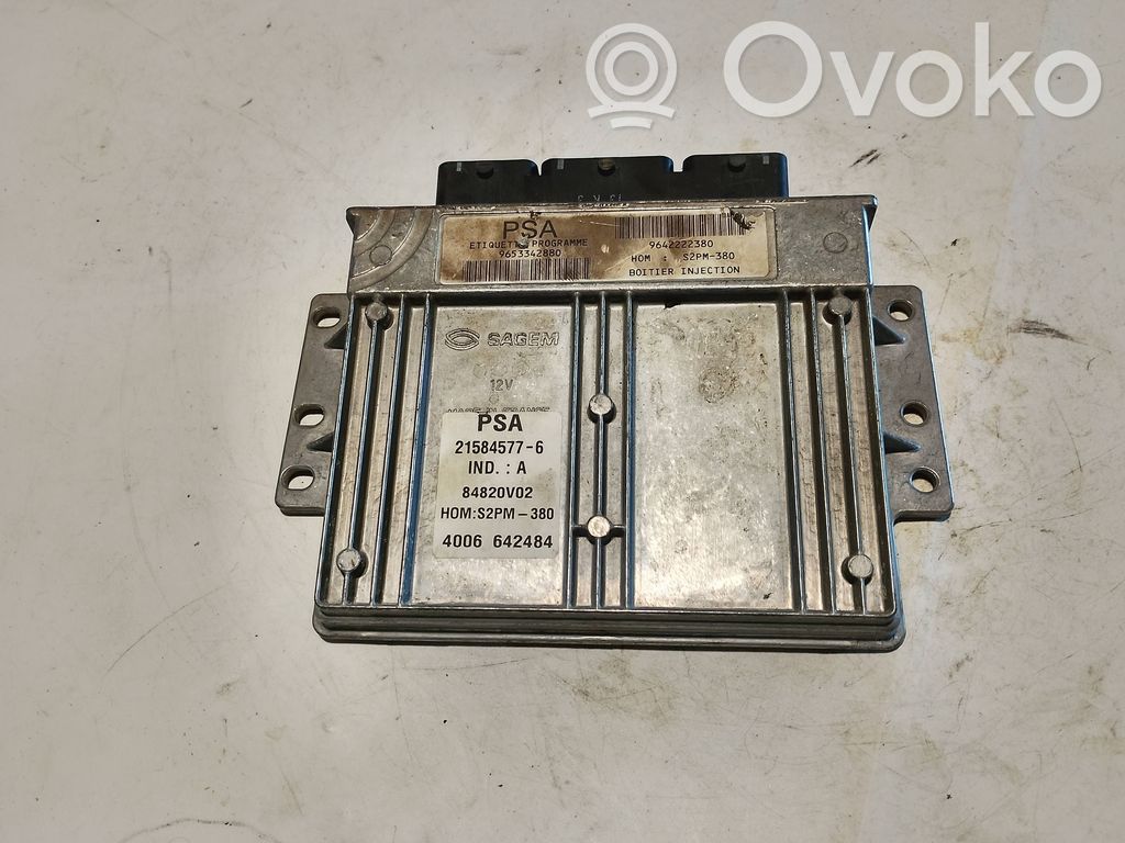Engine control unit/module   9653342880,964222380
