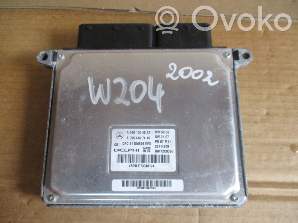 Mercedes-Benz C W204 Engine control unit/module 