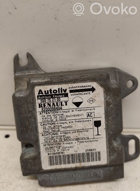 Airbag control unit/module   550752100,8200098404
