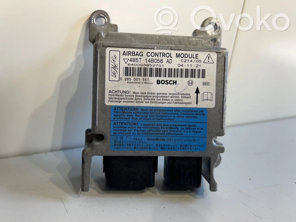 Airbag control unit/module   4M5T14B056AD,C21405,640003852701,0285001551