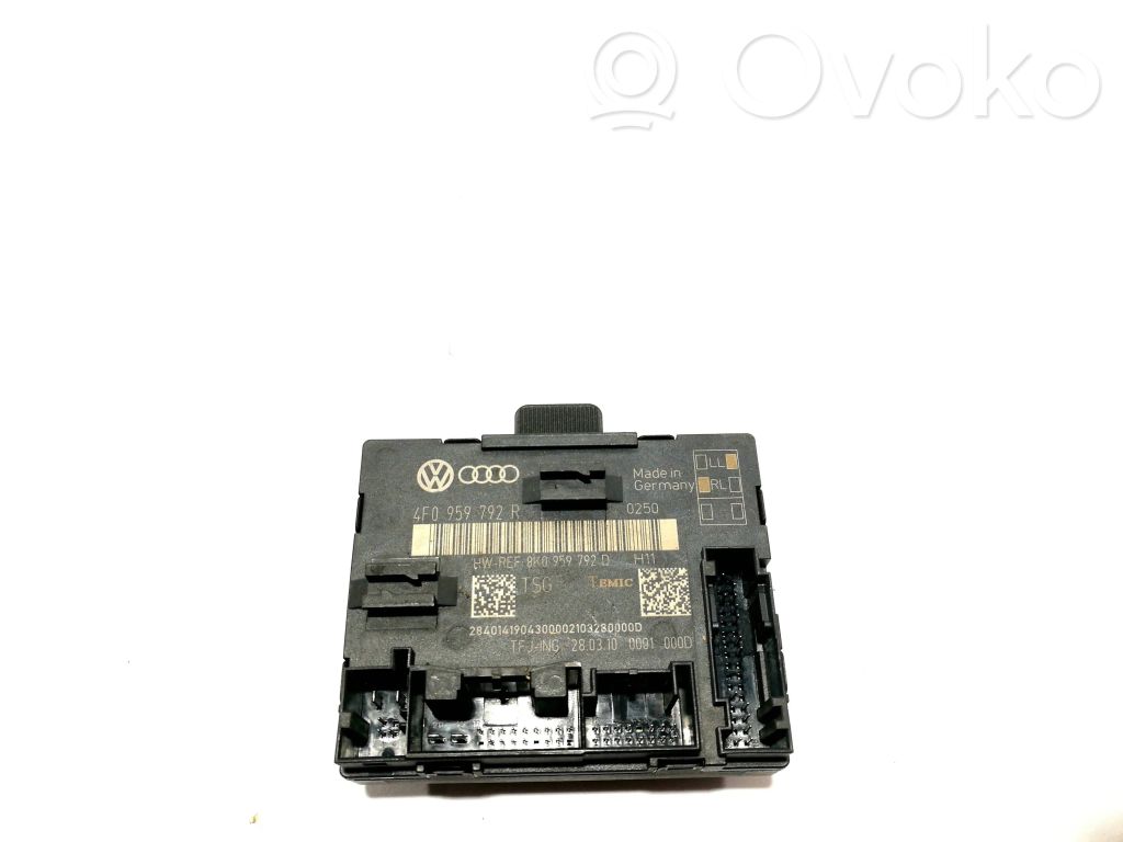 Unité de commande module de porte   4F0959792R,8K0959792D