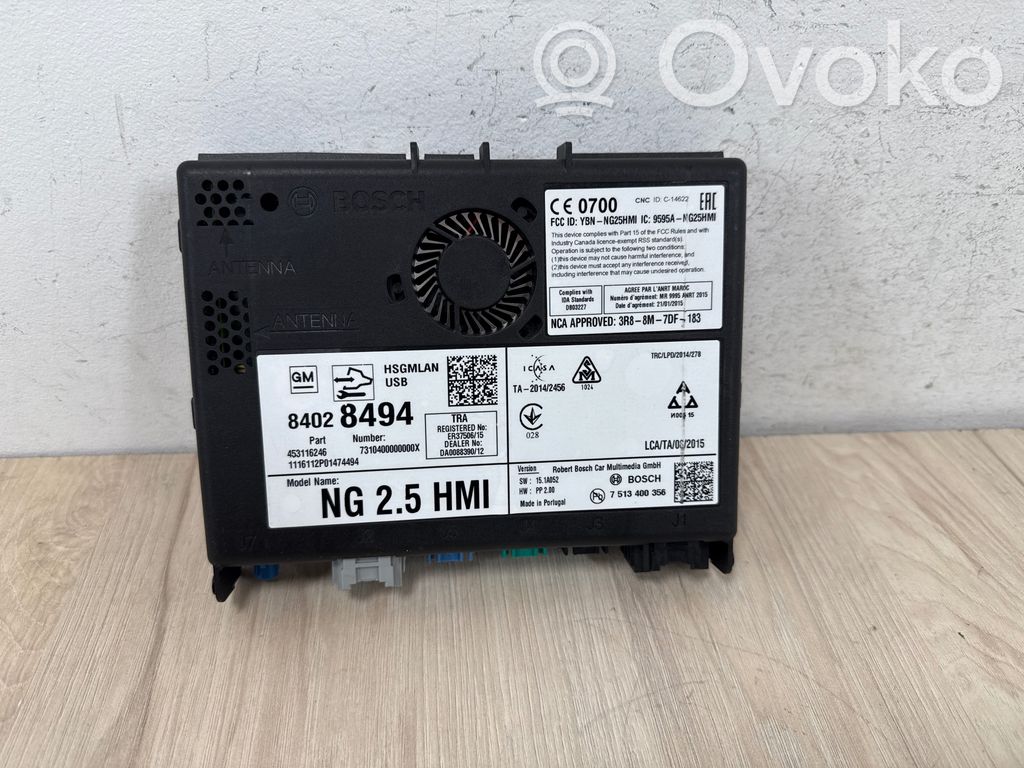 Opel Astra K GPS navigation control unit/module 