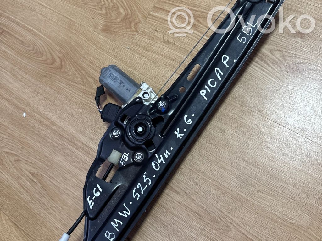 BMW 5 E60 E61 Rear door window regulator with motor 
