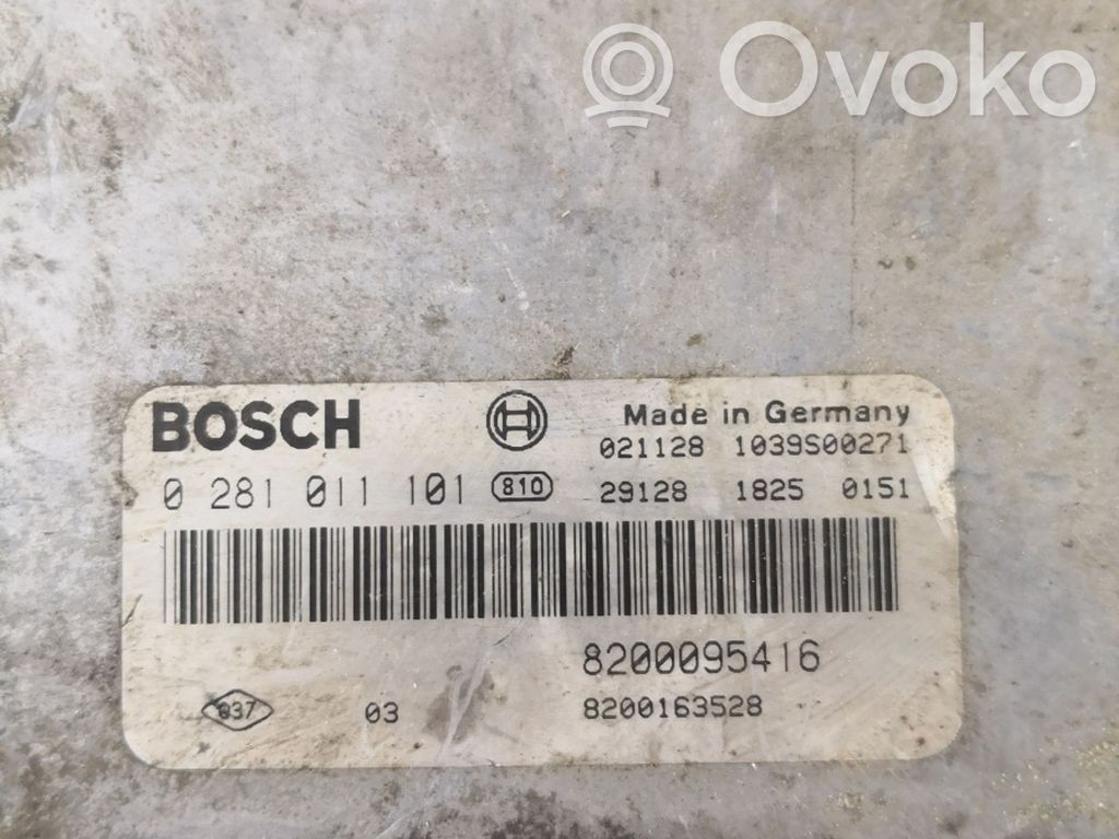 Engine control unit/module ECU   8200095416,0281011101