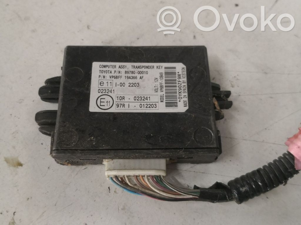 Immobilizer control unit/module   897800D010