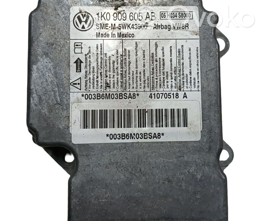 Volkswagen Golf V Unitate/modul de comandă airbaguri 