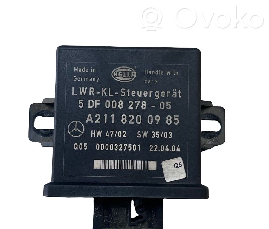 Other control units/modules   A2118200985