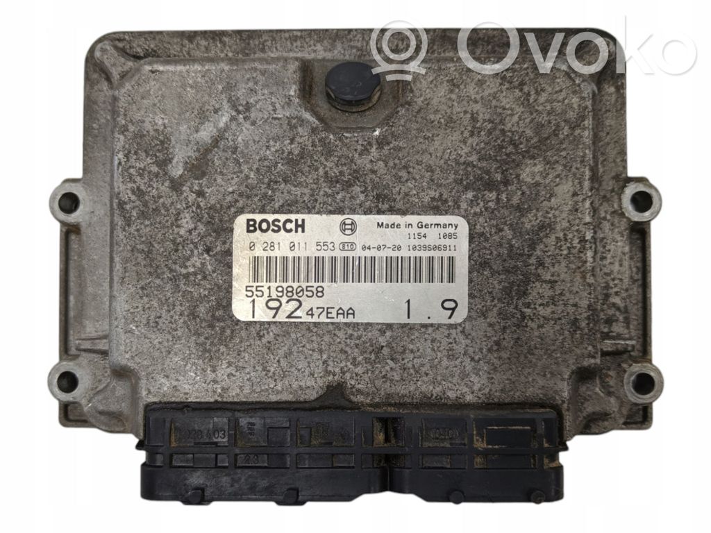 Fiat Stilo Engine control unit/module 