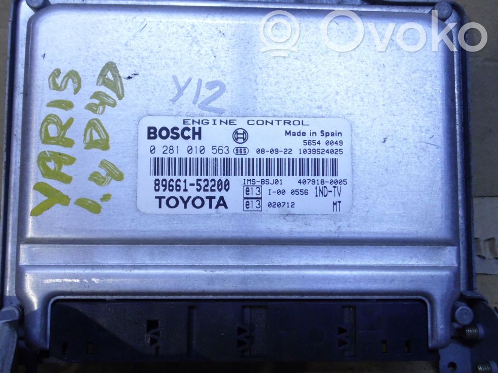 Toyota Yaris Engine control unit/module 
