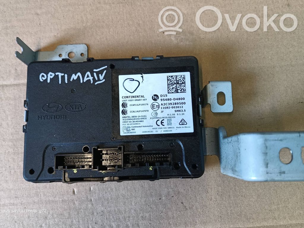 KIA Optima Module de contrôle sans clé Go 