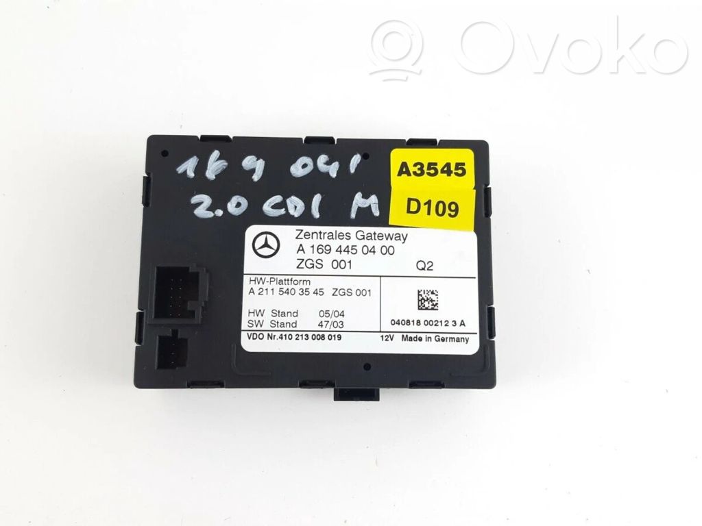Mercedes-Benz A W169 Moduł sterowania Gateway 