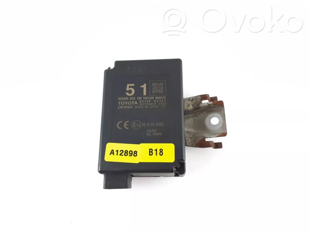 Toyota Auris E180 Tire pressure control unit 