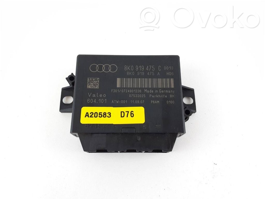 Audi A4 S4 B8 8K Parking PDC control unit/module 