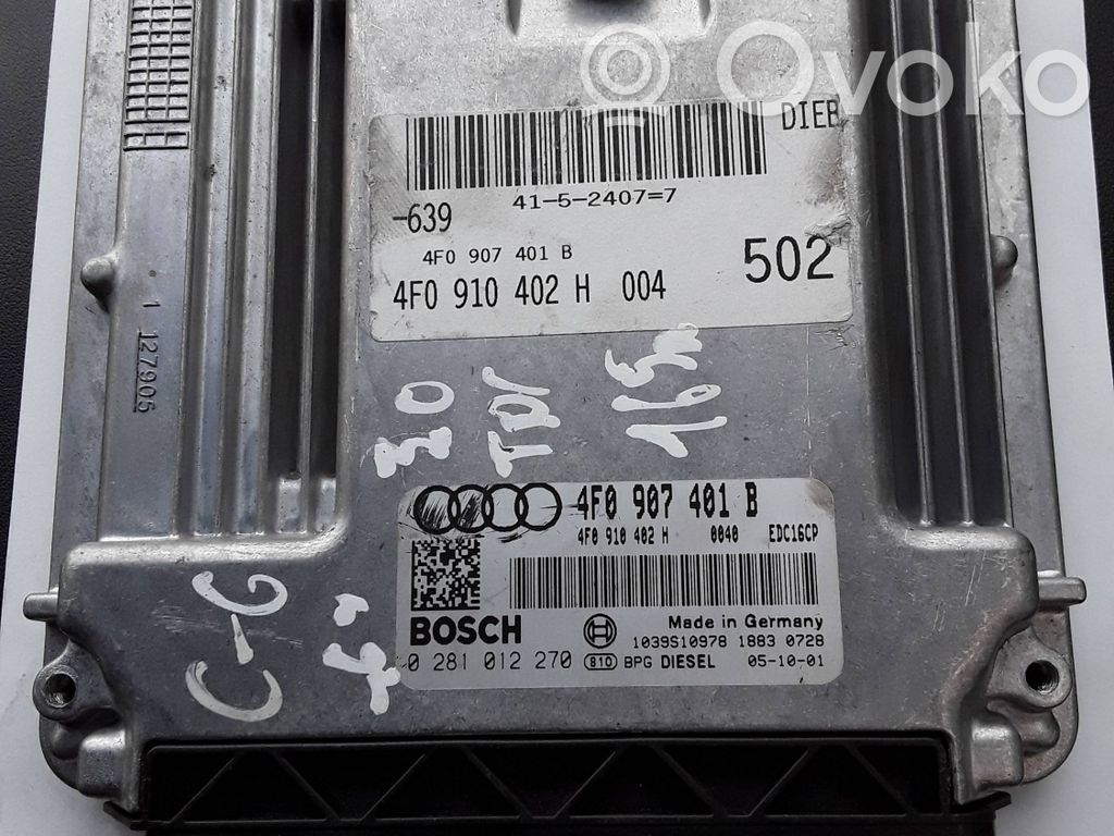 Audi A6 S6 C6 4F Engine control unit/module 