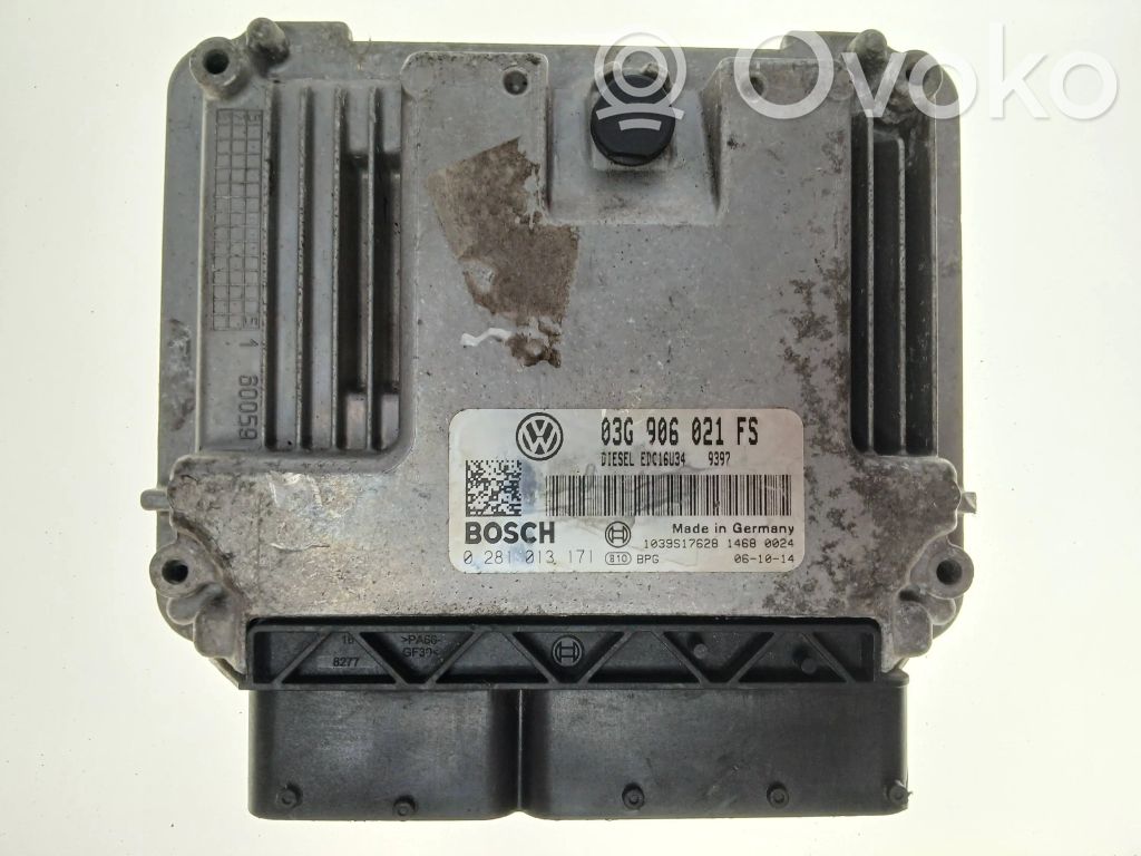 Engine control unit/module   03G906021FS,1039S17628,0281013171