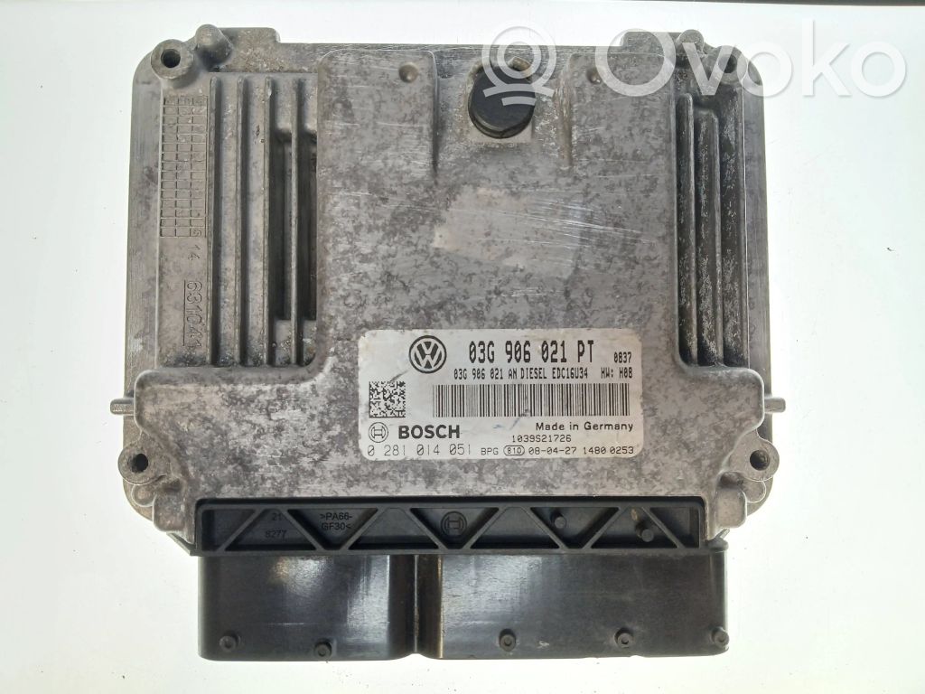 Sterownik / Moduł ECU   03G906021PT,03G906021AN,0281014051