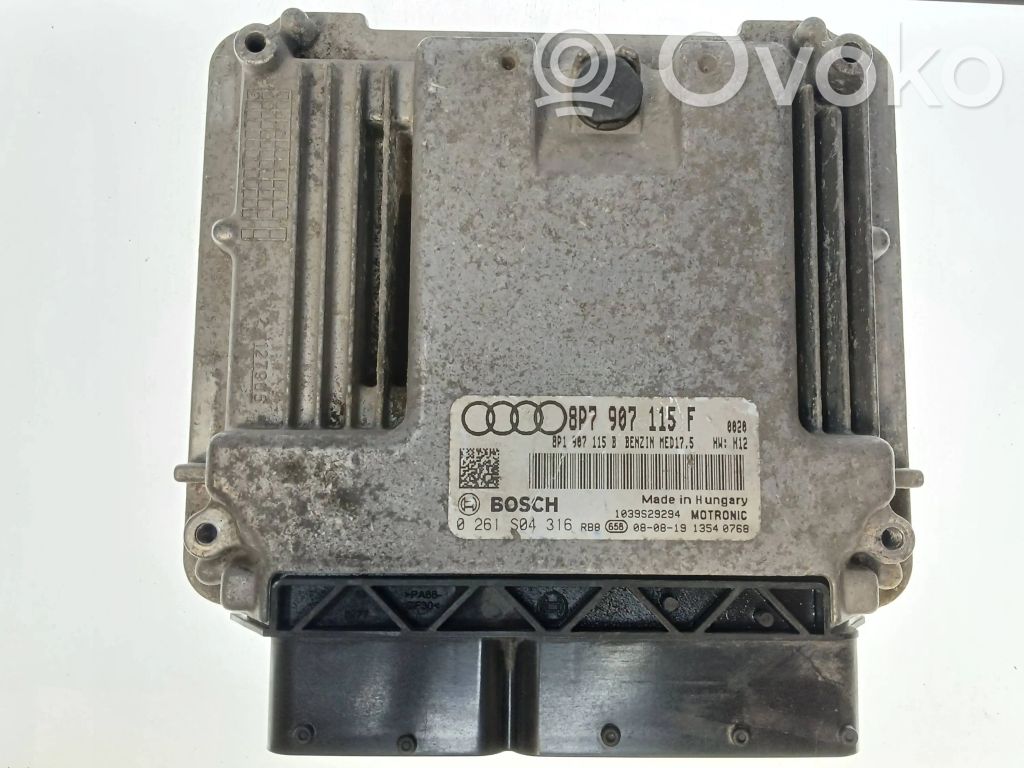Engine control unit/module   8P7907115F,8P1907115B,0261S04316
