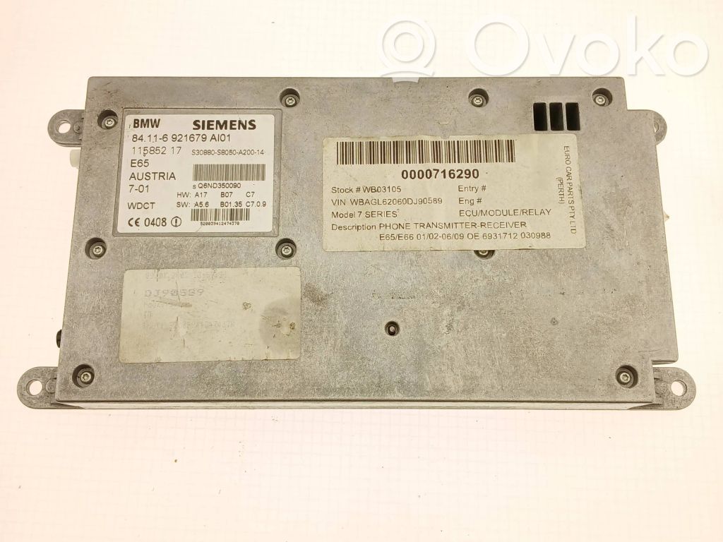 BMW 7 E65 E66 Phone control unit/module 