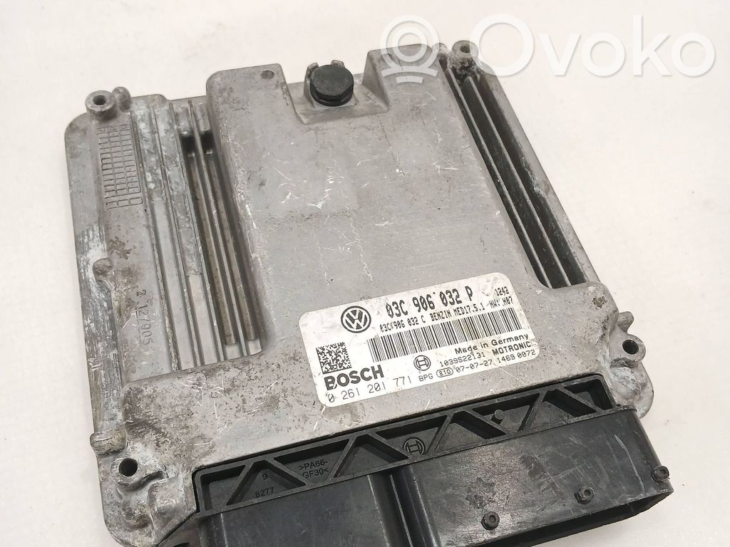 Engine control unit/module   03C906032P,03C906032C,0261201771