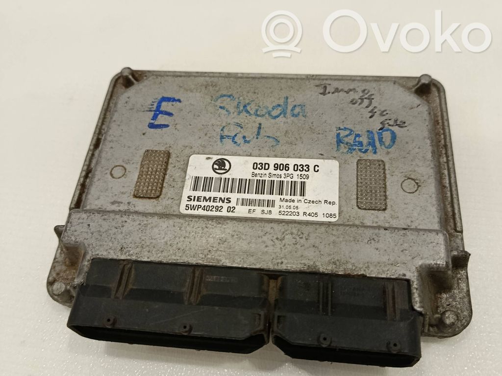 Engine control unit/module   03D906033C,5WP4029202