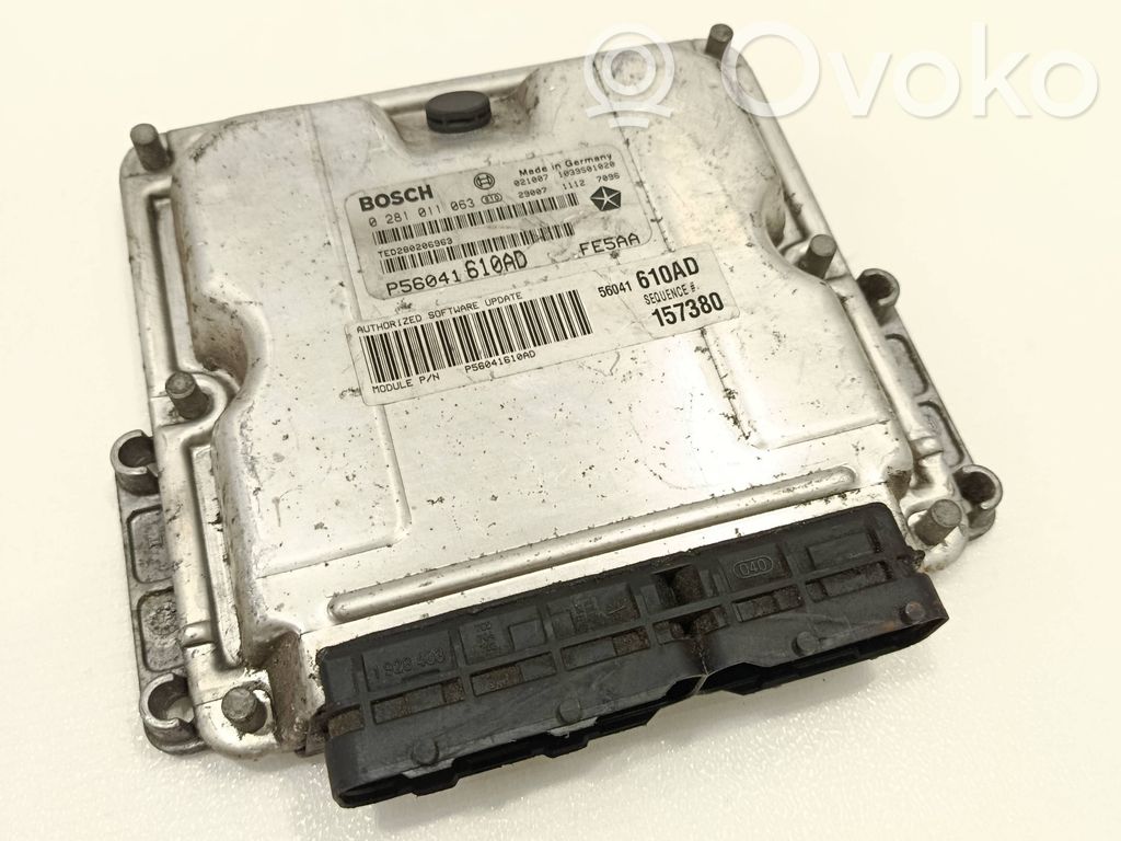 Engine control unit/module   P56041610AD,1039S01020,0281011063
