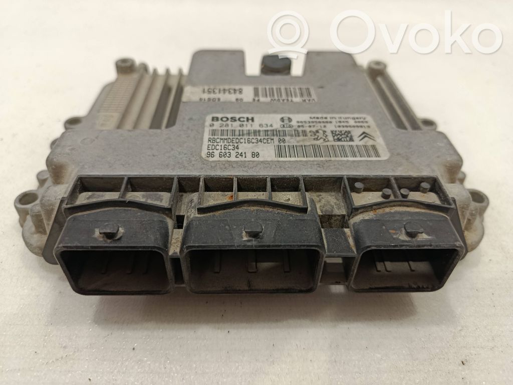 Engine control unit/module   9660324180,9653958980,0281011634
