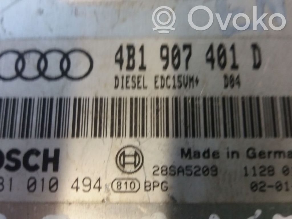 Engine control unit/module ECU   0281010494,4B1907401D