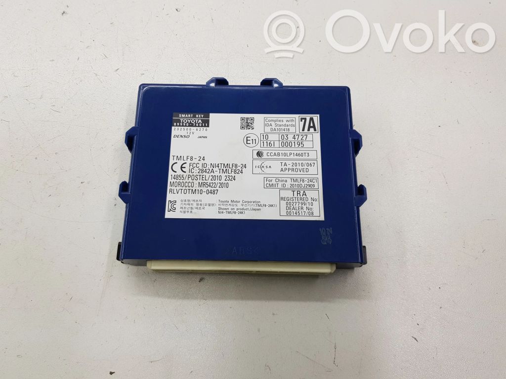 Lexus CT 200H Module de contrôle sans clé Go 