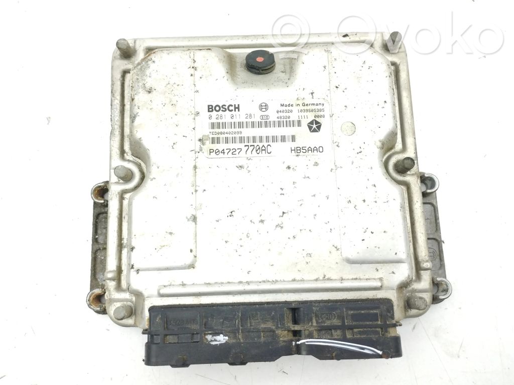 Engine control unit/module   P04727770AC,0281011281
