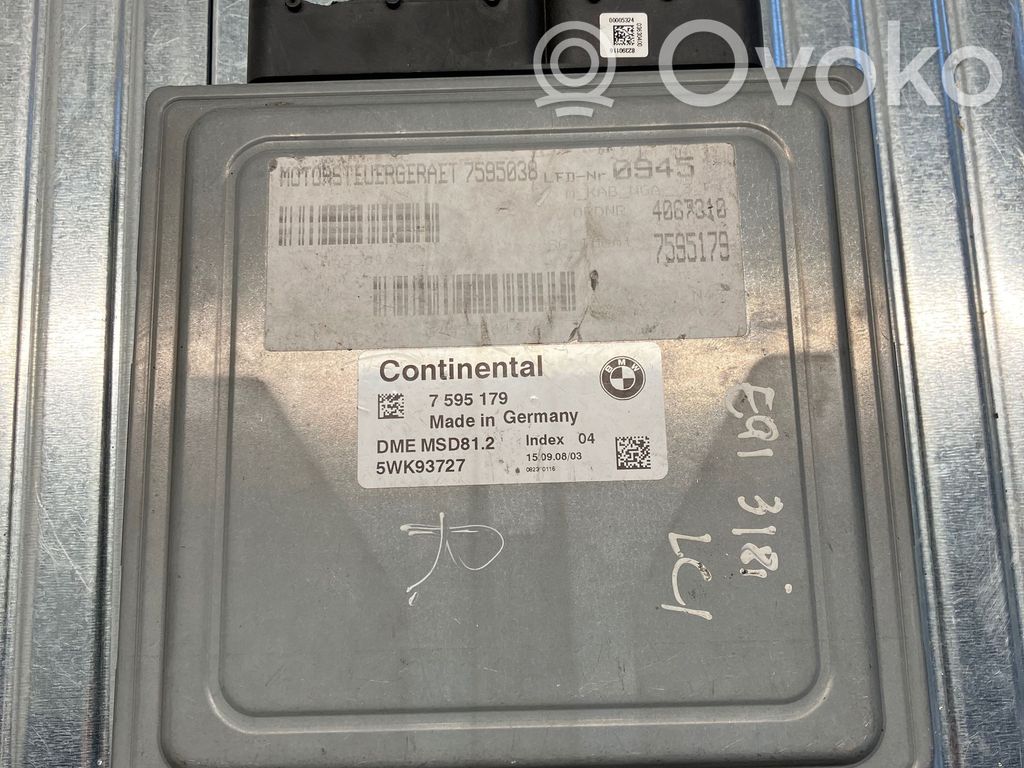 Engine control unit/module   7595179,5WK93727,DMEMSD812