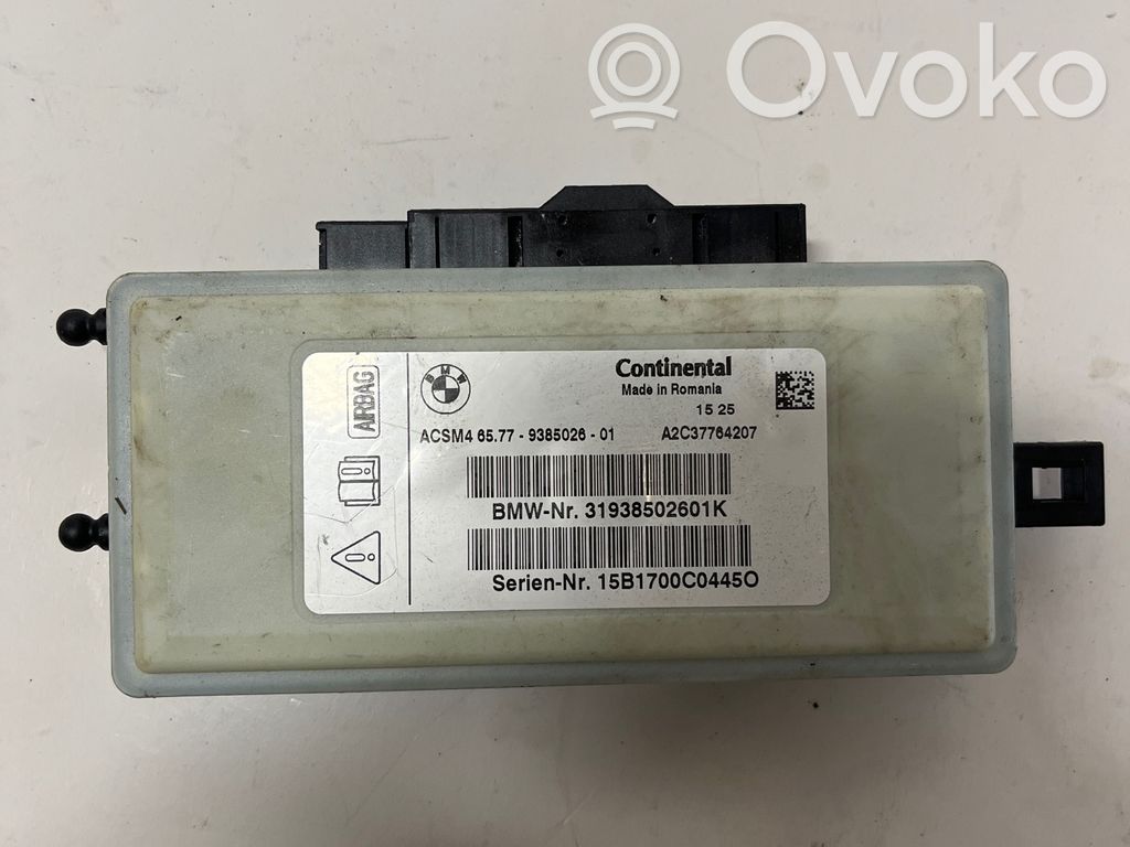 BMW 3 F30 F35 F31 Sterownik / Moduł Airbag 