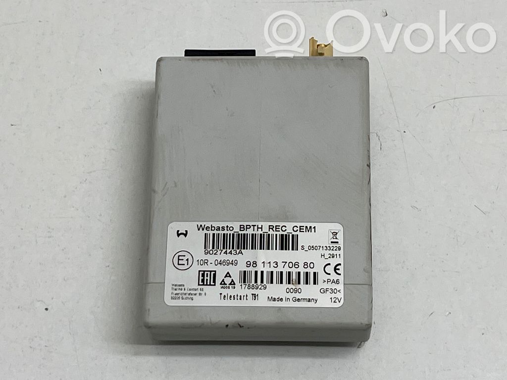 Citroen C5 Aircross Auxiliary heating control unit/module 