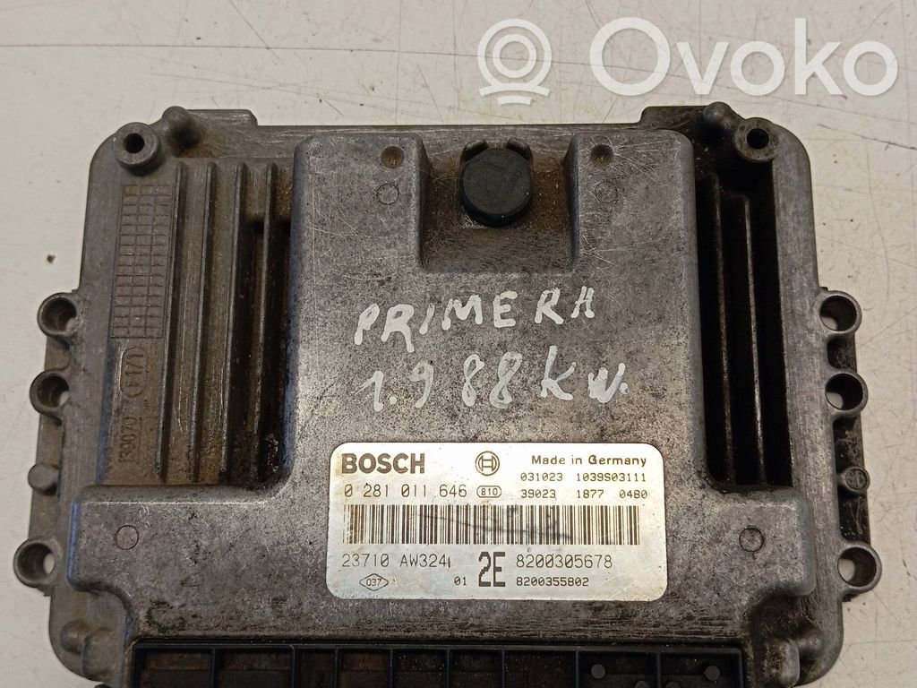 Engine control unit/module   8200305678,8200355802,23710AW324,0281011646