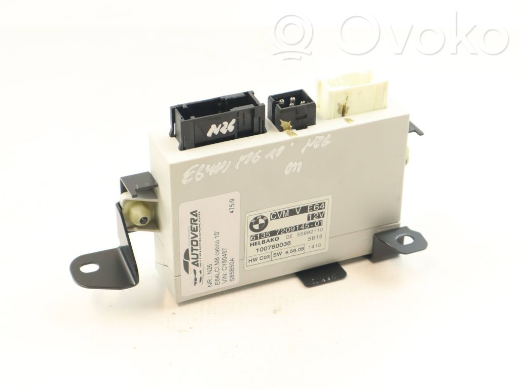 BMW 6 E63 E64 Unidad de control de techo convertible 