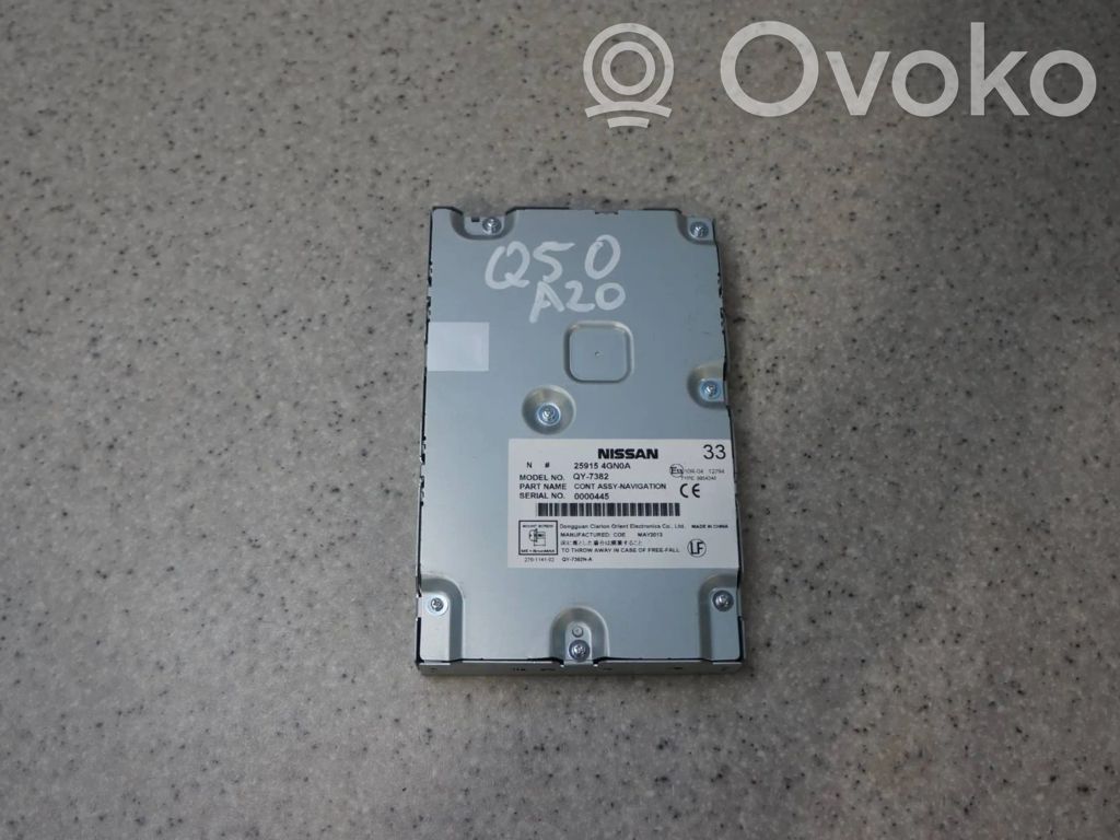 Infiniti Q50 GPS navigation control unit/module 