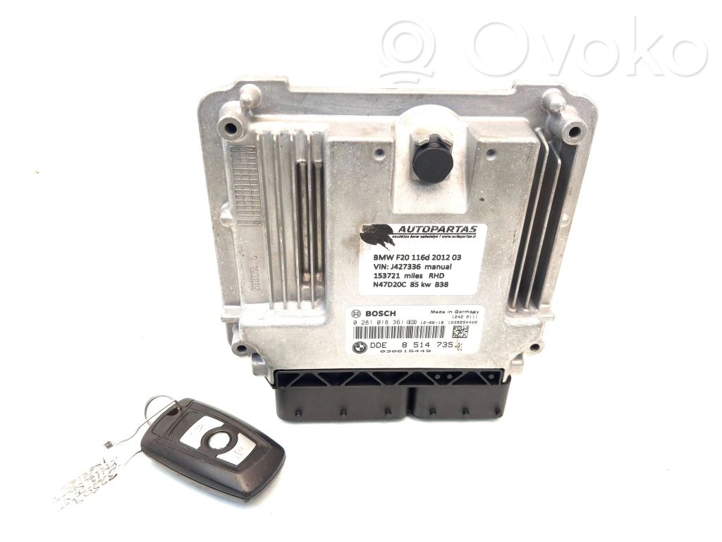BMW 1 F20 F21 Engine ECU kit and lock set 