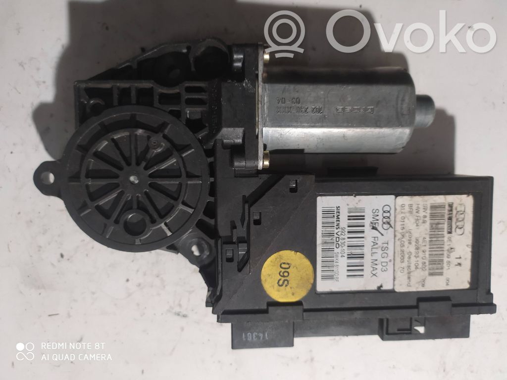 Front door window regulator motor   4E1959801