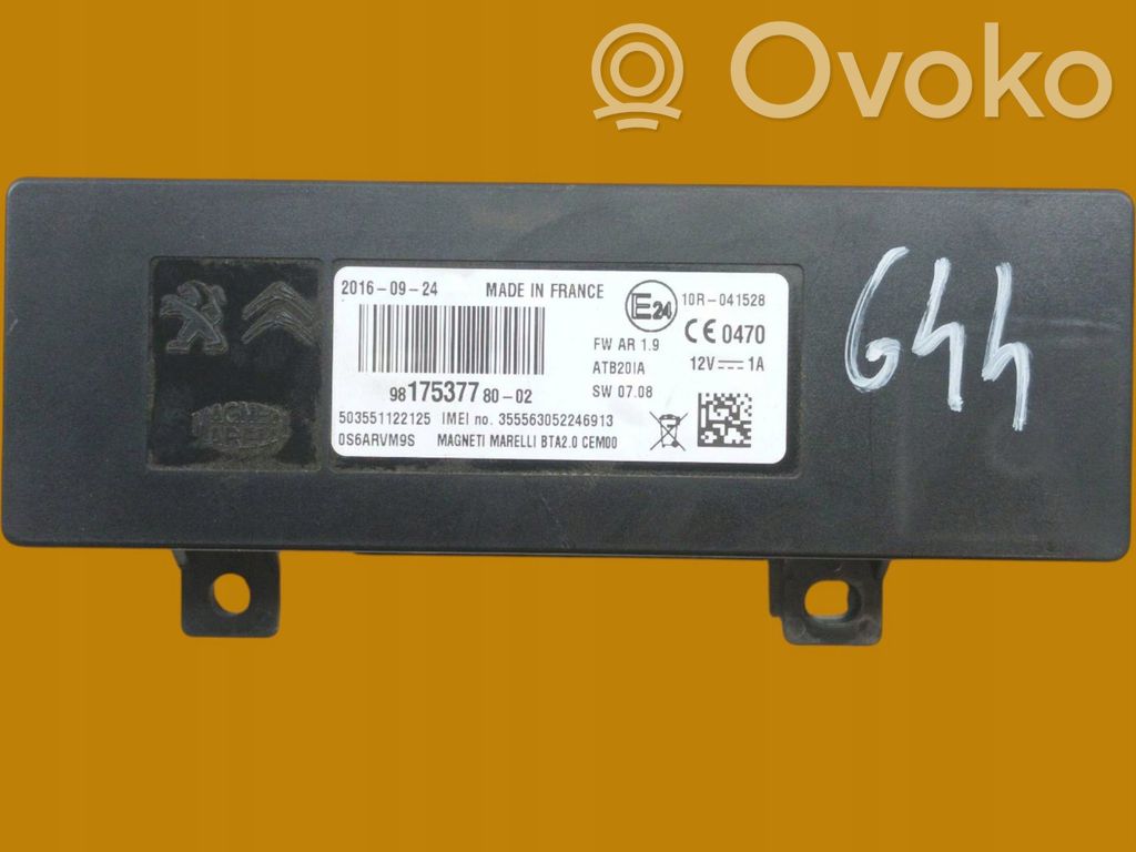 Citroen C4 Cactus Other control units/modules 