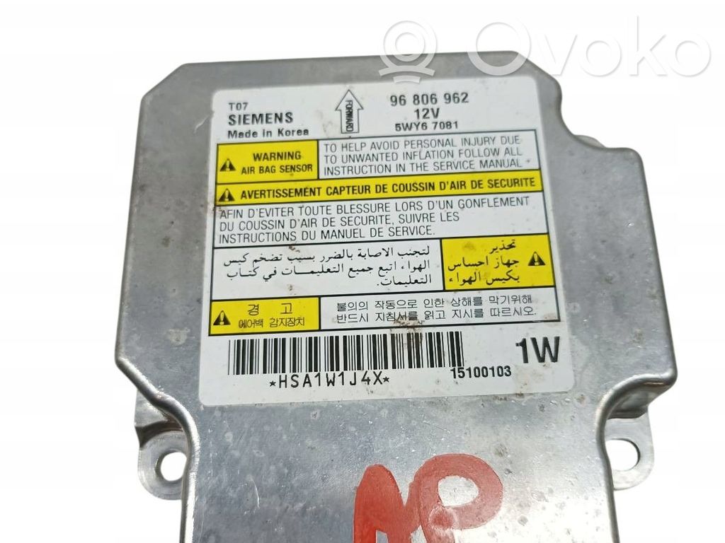 Chevrolet Aveo Airbag control unit/module 