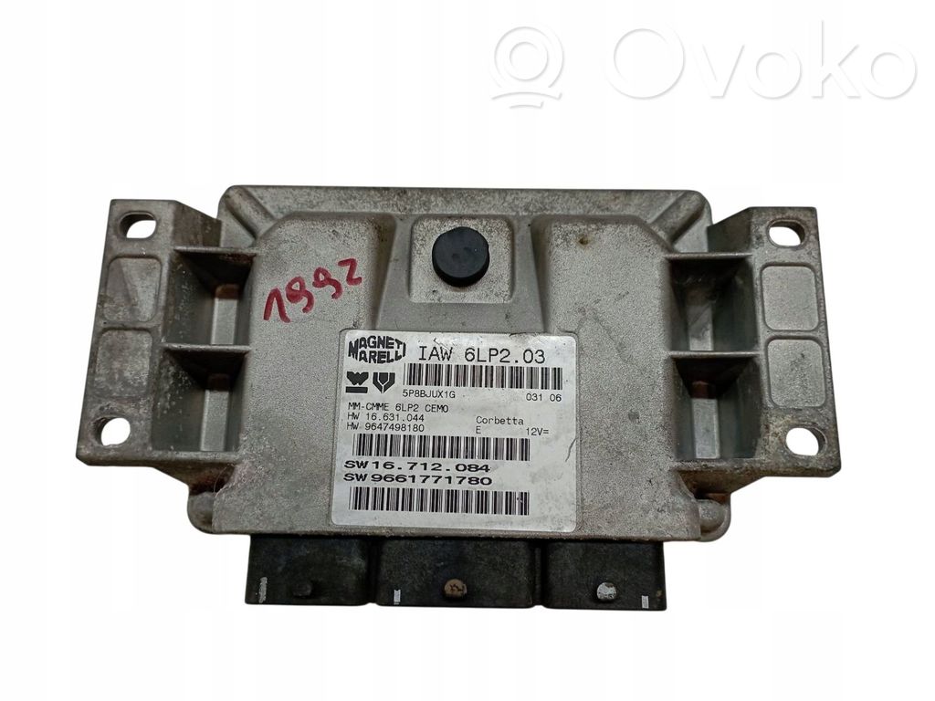 Engine control unit/module   9661771780,88KM,IAW6LP203