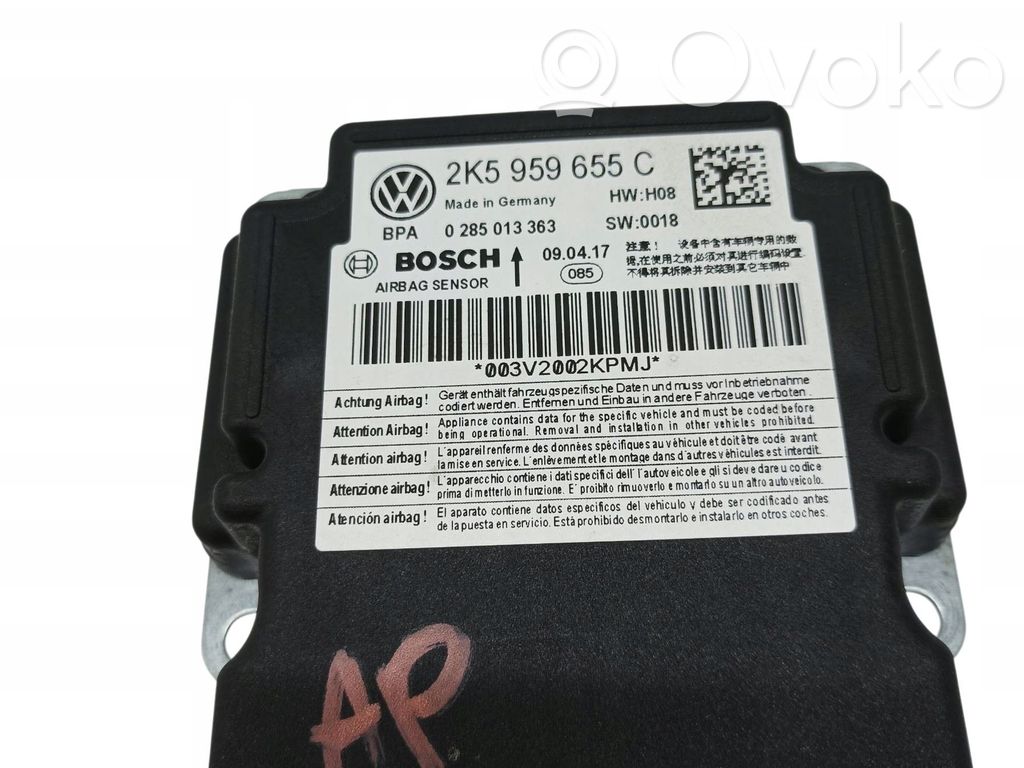 Volkswagen Caddy Airbag control unit/module 