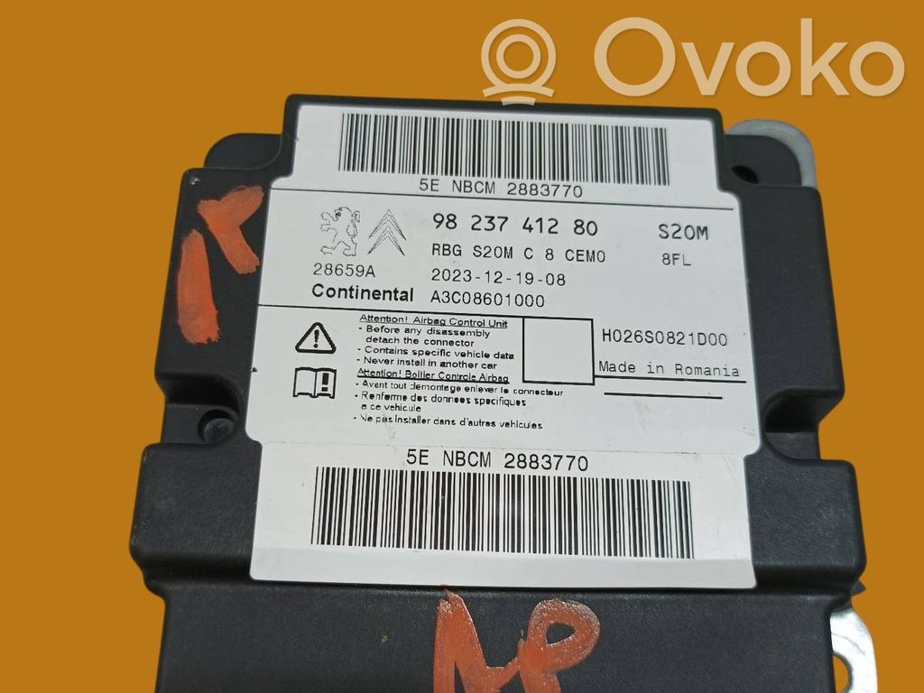 Citroen Jumpy Airbag control unit/module 